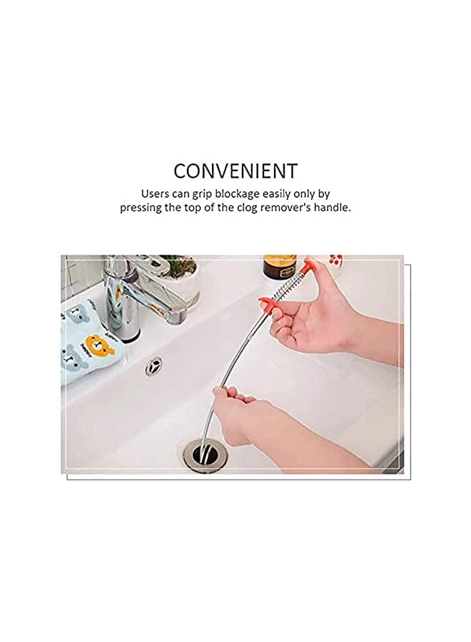 KASTWAVE Cleaning Hook, Flexible Cleaning Claw Pipe Cleaning Spiral Drains Dredge Tool, Sink Sewer Cleaning Hook, Spring Hair Drain Clog Remover Cleaning Tool,for Kitchen,Bathroom (90cm) - Image 3