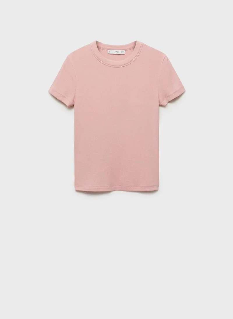 MANGO Short-Sleeved Fitted T-Shirt