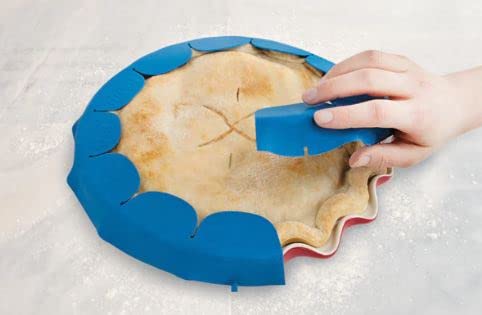 Talisman Designs Adjustable Pie Shield | 8 to 11.5 Inch Rimmed Dishes | Pie Crust Protector | Royal Blue Pie Shield | Set of 1 - Image 2