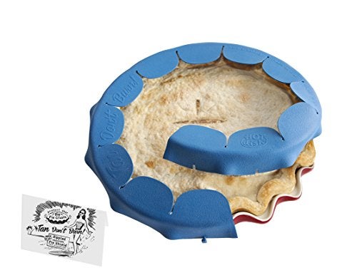 Talisman Designs Adjustable Pie Shield | 8 to 11.5 Inch Rimmed Dishes | Pie Crust Protector | Royal Blue Pie Shield | Set of 1 - Image 4