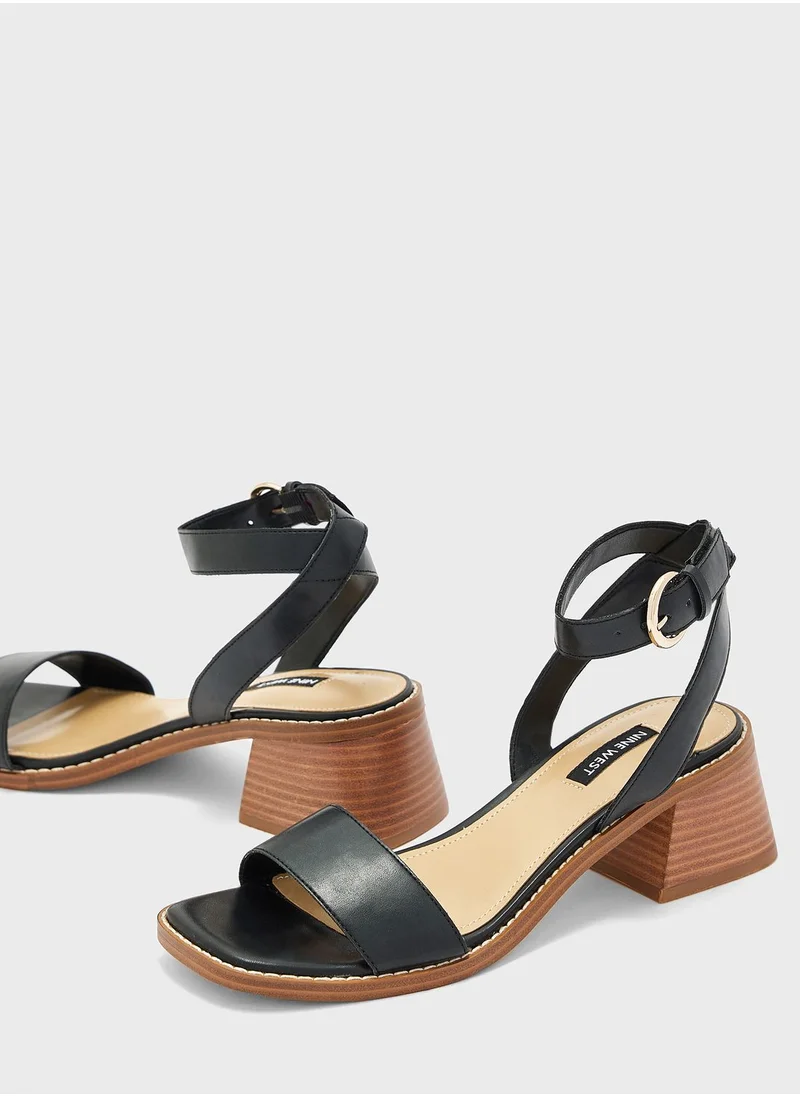 ناين ويست Ankle Strap Low Heel Sandals