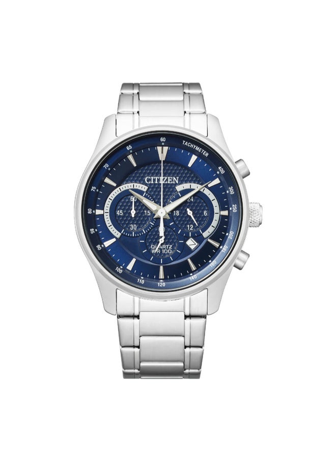 CITIZEN ساعة يد ستانلس ستيل بعقارب دائرية الشكل للرجال AN8190-51L - 42 ملم  - Image 1