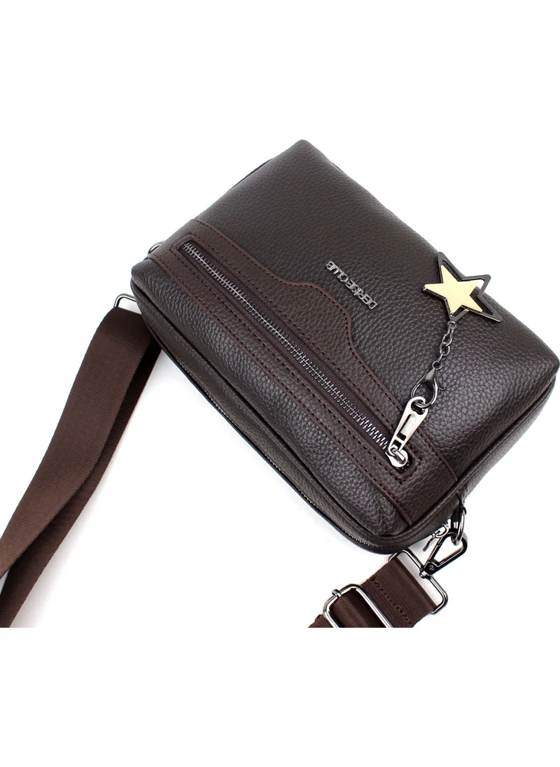 Derise Club Women's Brown Adjustable Shoulder Bag