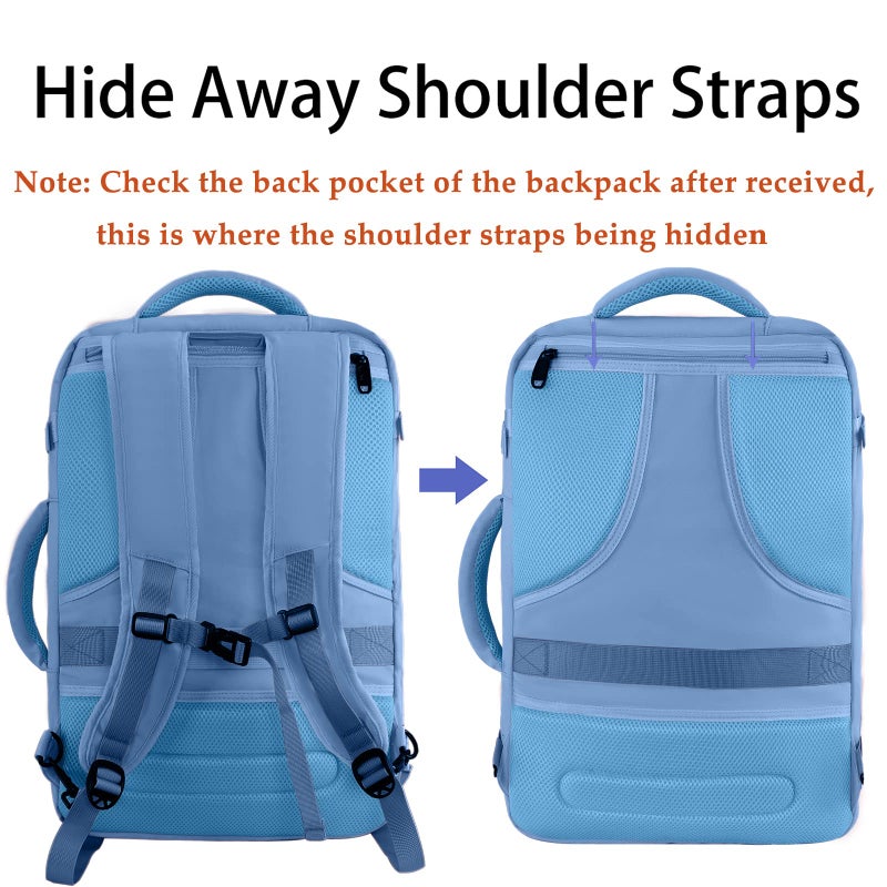 MATEIN Cute Backpack for Women, Nurses Teacher, Expandable Water Resistant Carry on Backpacks for Business Trip, 45L Rucksack for Traveler Outdoor Sports, Gift for Traveling - Image 5