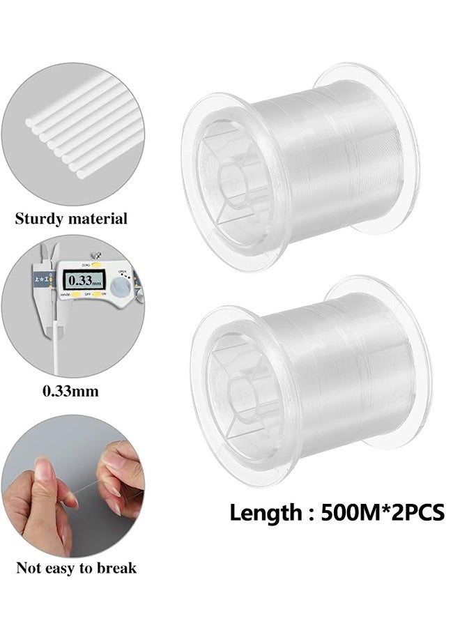 Generic 1000M Clear Fishing Line, Fishing Wire for Hanging, Nylon String Fishing Line Fluorocarbon, Strong Monofilament Fishing Wire Flexible Wear-resistant Super Pulling Force Cut Fishing Line for Hanging Decorations & Beading & Crafts & Kite etc.  - Image 4