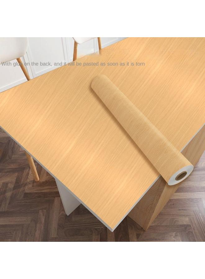 Bluejw Wood Grain Desktop Stickers Self-adhesive Wallpaper Waterproof Table Cabinet Wardrobe Furniture Renovation Table Stickers Windowsill Self-adhesive - Image 2