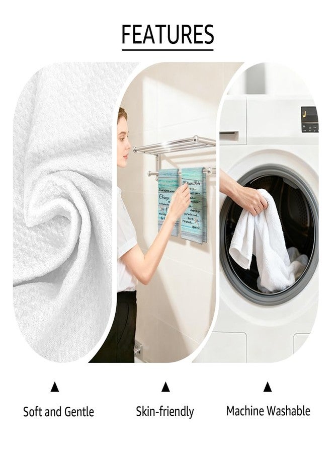 ZBBFSCSB Bathroom Rules Beach Towels 2 Pack, Funny Beach Rustic Farmhouse Bathroom Decor Hand Towels, Funny Housewarming Decorative Hand Towel Gifts for Women Sister BFF Mom Hostess Friends - Image 3