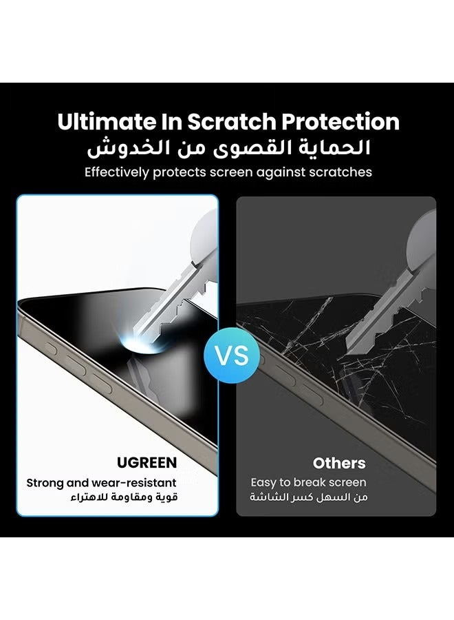 X-level 2 Pcs iPhone 16 Pro Privacy Screen Protector, Easy Installation with Alignment Frame, Anti-Drop and Anti-Scratch, Case Friendly Anti-Spy Anti-Fingerprint  - Image 5