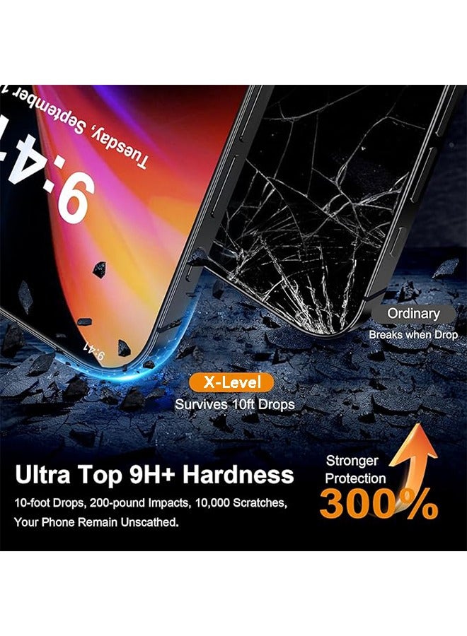 X-level 2 Pcs iPhone 16 Pro Privacy Screen Protector, Easy Installation with Alignment Frame, Anti-Drop and Anti-Scratch, Case Friendly Anti-Spy Anti-Fingerprint  - Image 3