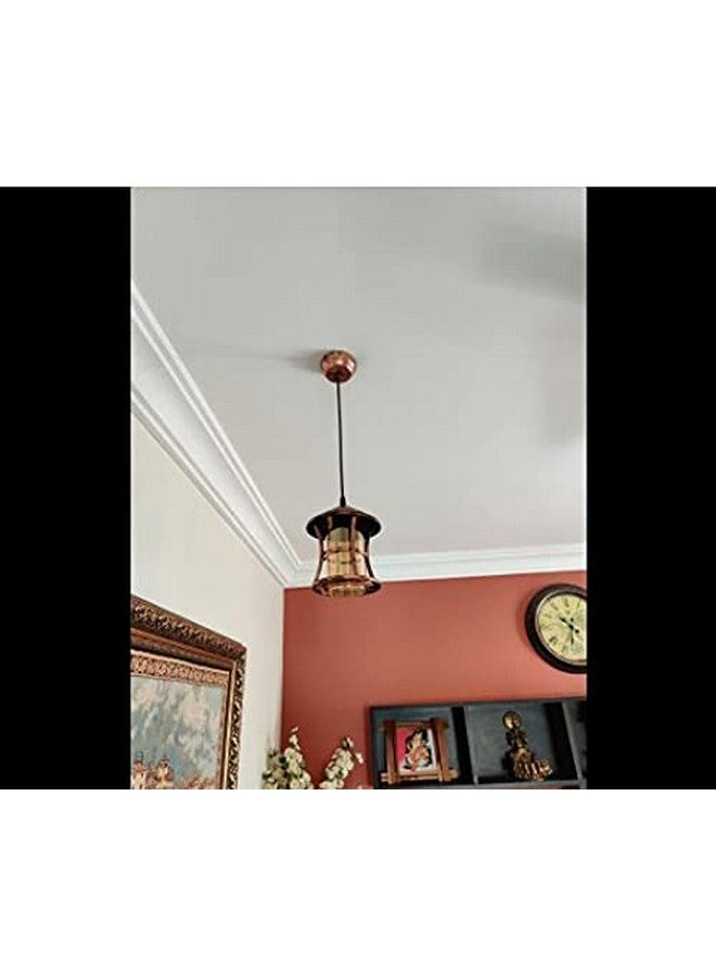 kinis Decorative Hanging Lamp/Pendant Lamp/Ceiling Light to Décor Home/Living Room/Bedroom/Office/Dining/Cafe/Restaurants, Curve Shape, Copper Antique (Pack of 1, Without Bulb) - Image 2