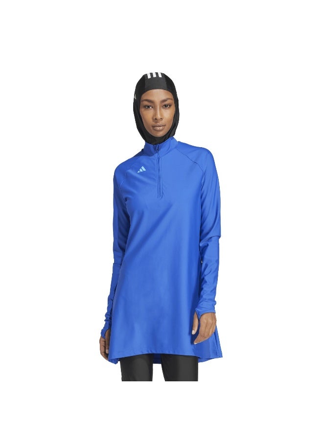 Adidas adidas 3S Ls Swim Top Blue Swim Tops 4 - Image 3