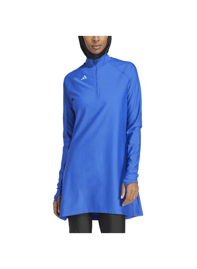 Adidas adidas 3S Ls Swim Top Blue Swim Tops 4 - Image 4