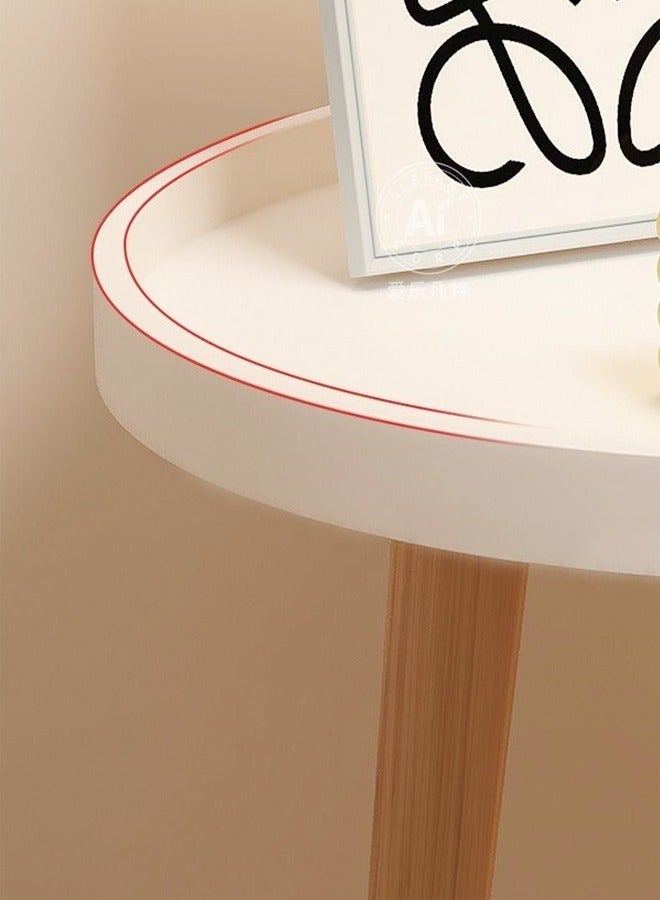 C&C Home طاولة قهوة أنيقة بتصميم نورديك عصري لغرفة النوم بجانب السرير مقاس 40 × 44 سم - Image 5