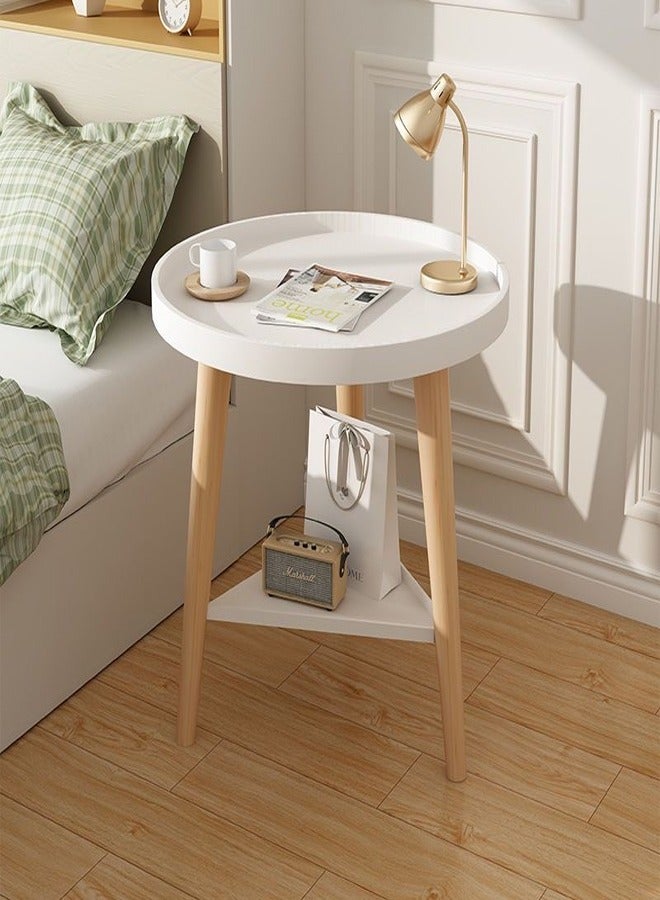 C&C Home طاولة قهوة أنيقة بتصميم نورديك عصري لغرفة النوم بجانب السرير مقاس 40 × 44 سم - Image 1