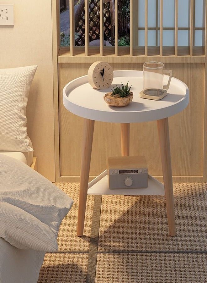 C&C Home طاولة قهوة أنيقة بتصميم نورديك عصري لغرفة النوم بجانب السرير مقاس 40 × 44 سم - Image 4