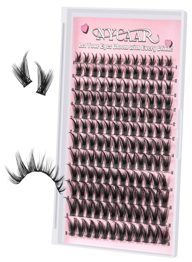 NYCAAR Lash Clusters Fluffy 144pcs D Curl 8-18mm Natural Lash Clusters Wispy Eyelash Clusters Individual Lashes with Thin Band Cluster Eyelash Extensions Easy DIY(NY01,D-8-18MIX-ZZLJ-3) - Image 1