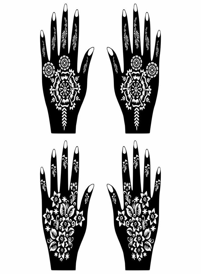 Komstec Full Body Mehndi Design Stencil Combo for Special Memories for Girls and Women Palm, and Finger Design Sticker Pack of 2 - Image 2