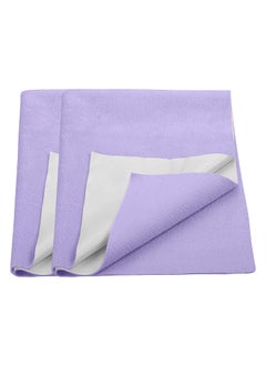 TRANCE Trance Quick Dry Soft Bed Protector Waterproof Baby Cot Sheet Small70x50 cmPurple Pack of 2 