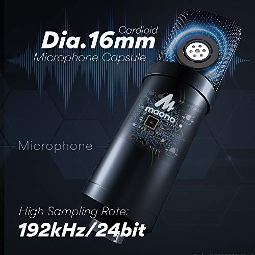 MAONO AU-A04H Computer USB Microphone with Studio Headphone Set, Cardioid Podcast Condenser Mic for Gaming, Recording, PS4, Streaming, ASMR, YouTube, Singing, Vocal, PC - Image 2