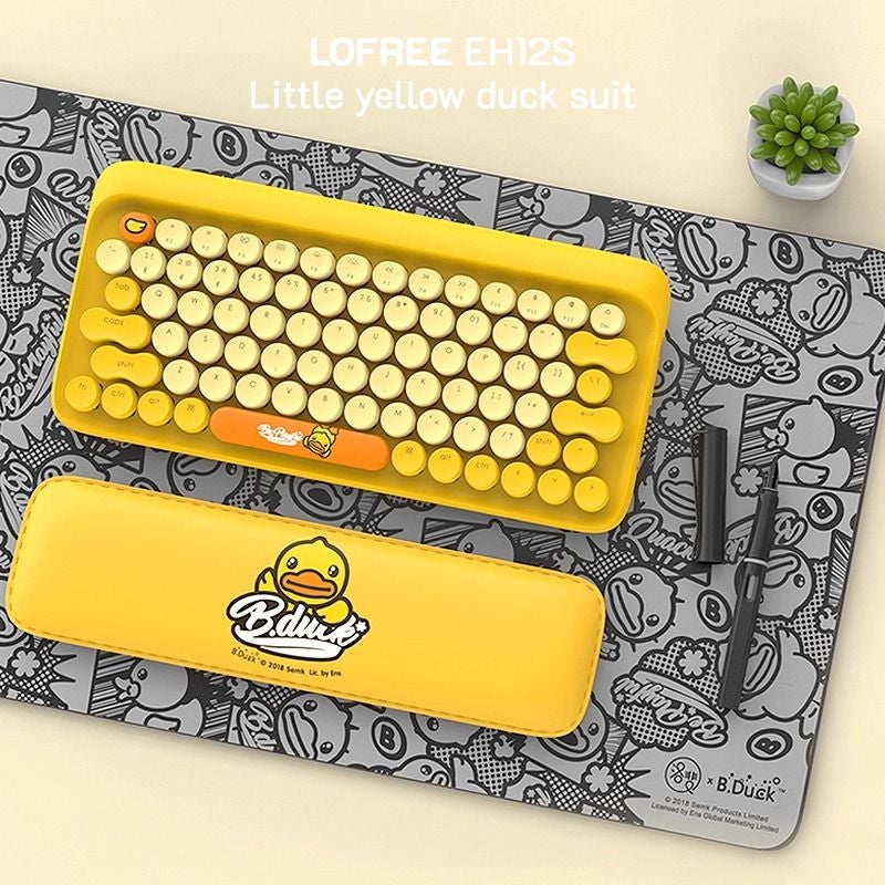Lofree Eh12s DOT Mechanical Keyboard, Bluetooth Dual-Mode Wired & Wireless, Little Yellow Duck Set - Image 1