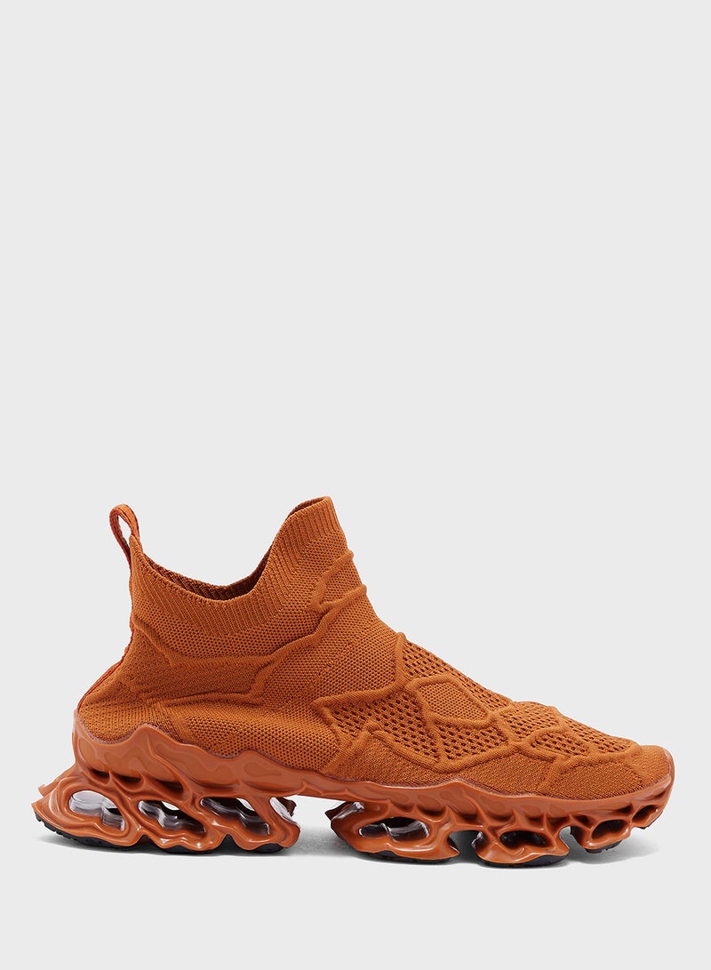 Seventy Five Elevated Flex Outsole Knitted Pull On Sneakers  - Image 1