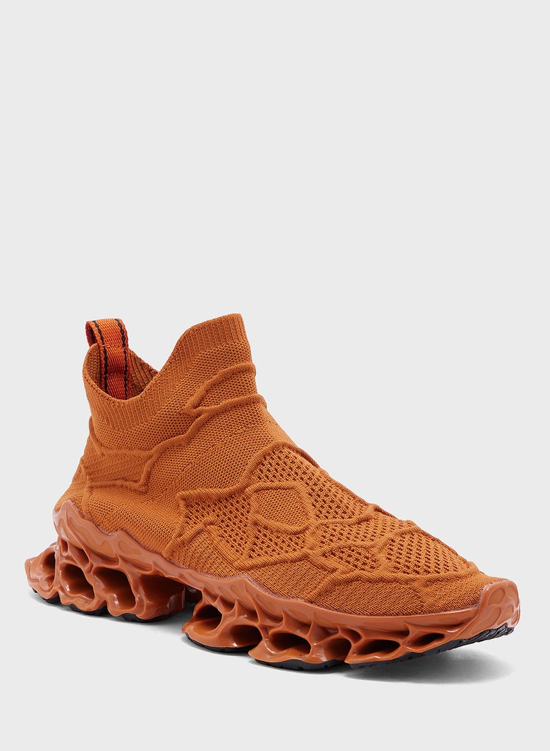 Seventy Five Elevated Flex Outsole Knitted Pull On Sneakers  - Image 2