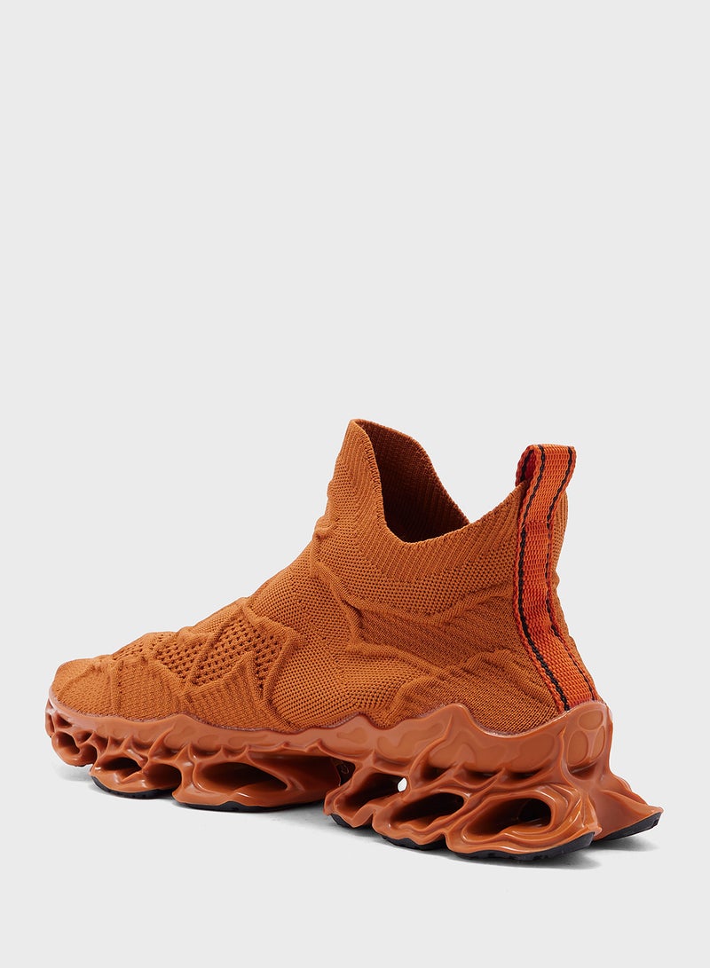 Seventy Five Elevated Flex Outsole Knitted Pull On Sneakers  - Image 3