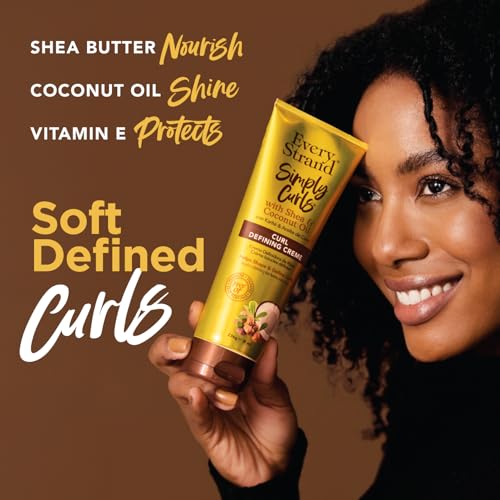 Every Strand Curling Creme Simply Curls Coconut Oil and Shea Butter 8 oz - Image 3