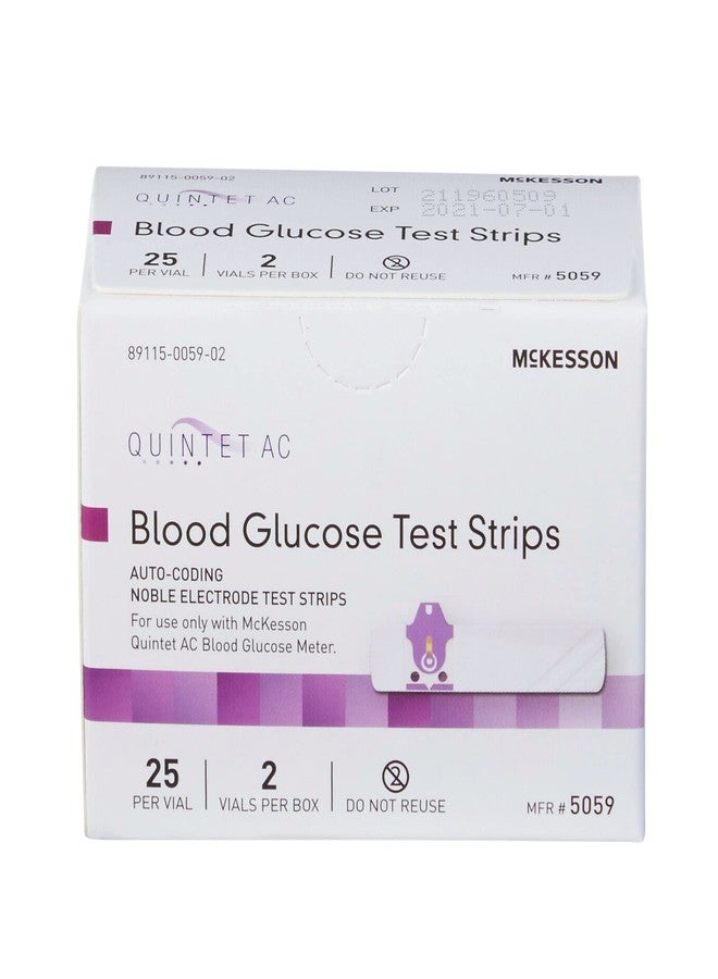 McKesson Quintet AC Blood Glucose Test Strips - Auto Coding, Noble Electrode Strips, for Self-Testing and Point-of-Care Testing of Whole Blood Glucose, 50 Strips, 4 Packs, 200 Total - Image 4