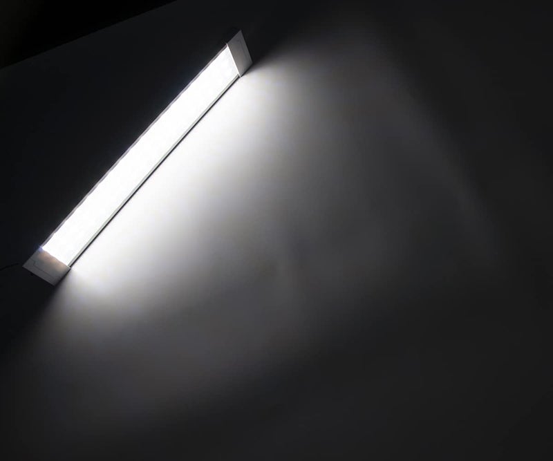 Raycharm مصباح LED داخلي للقوارب والمركبات الترفيهية من رايشارم 18.1" × 2.9"، 6000K أبيض بارد شعاع متساوي، خرج ضوء عالي واستهلاك منخفض للأمبير، مدمج لمساحة محدودة، 12V/24V DC، مفتاح لمسة للتشغيل/الإيقاف، عبوة واحدة - Image 3