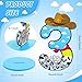 Vercraft Toy Theme 3th Birthday Decorations Party Number Centerpiece Cartoon Party Number Sign Blue Sky and White Cloud Cow Birthday Sign for Boy and Girl Photo Booth Decor - Image 4