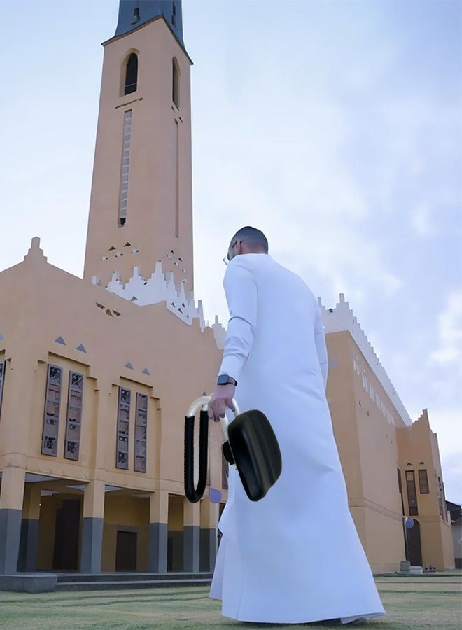 والالا كرسي السجود هو كرسي صلاة للمسلمين - الراحة والدعم أثناء الصلاة، مقعد جلدي مبطن مصنوع يدويًا، تصميم مريح لوضعية صلاة مريحة، كرسي تأمل صلاة اليقظة كرسي ركوع مع غطاء مضاد للانزلاق، 25 × 28 × 22.5 سم - Image 3