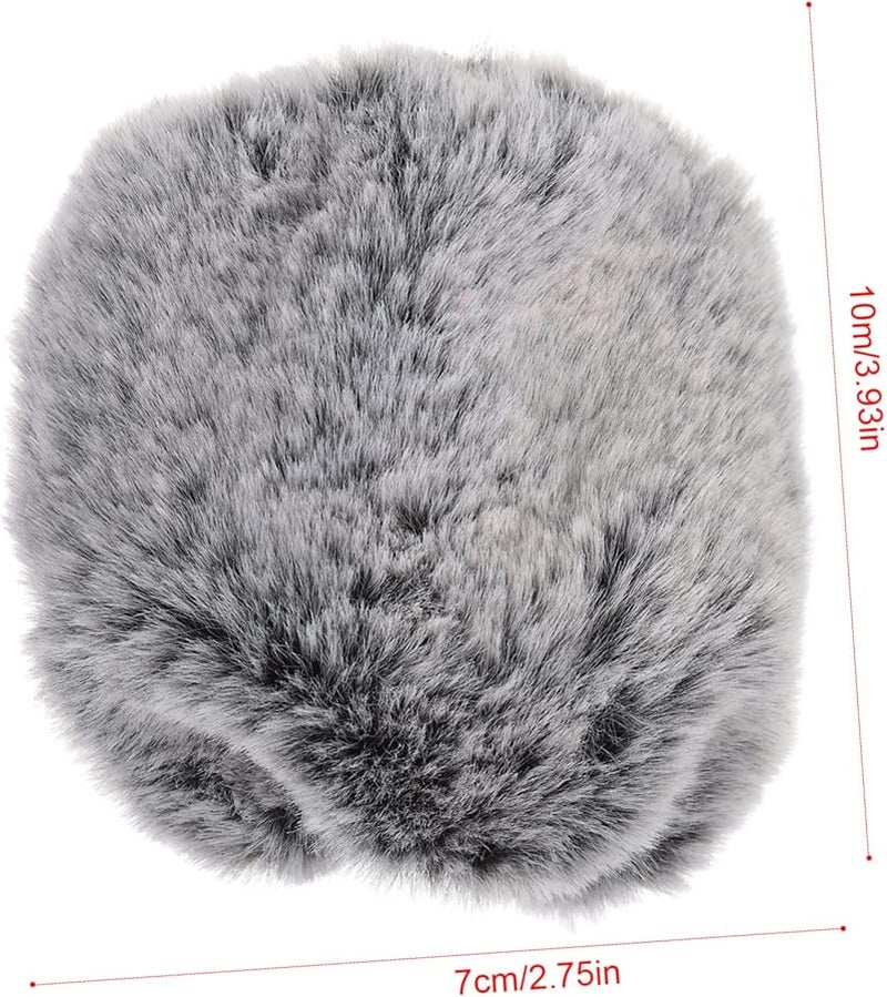 Artibetter Microphone Windscreen Plush Cover Furry Windshield Black - Image 3