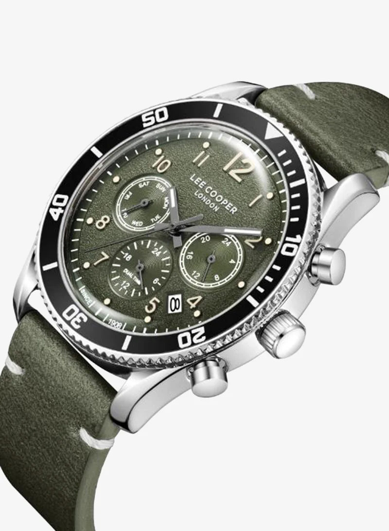 Lee Cooper Men's Leather Multi Function Watch LC08260.675 - 42 mm
