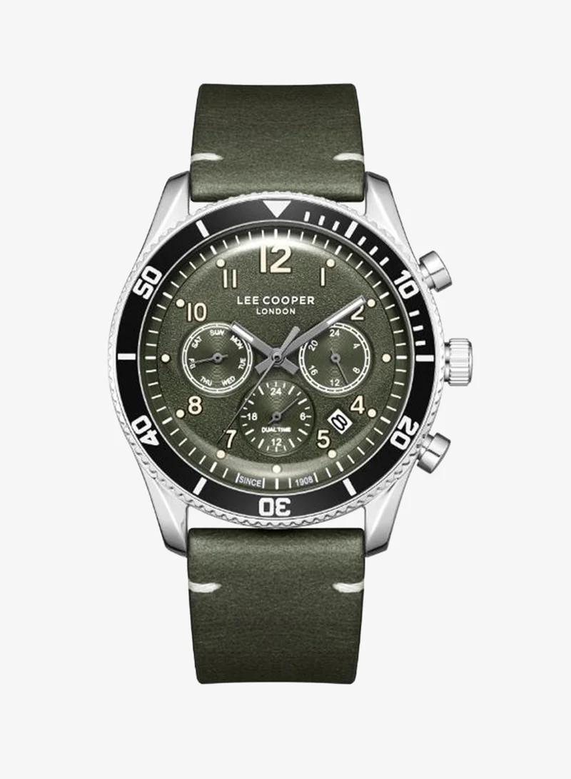 Lee Cooper Men's Leather Multi Function Watch LC08260.675 - 42 mm