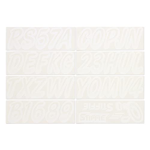 Stiffie WHIPLINE 3" Alpha-Numeric Registration Identification Numbers Stickers Decals for Boats & Personal Watercraft (Transparent/White) - Image 2