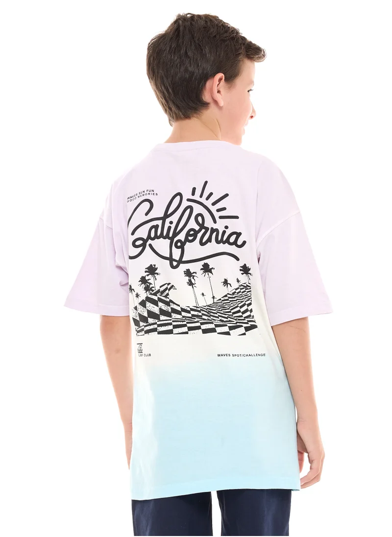 فكتور اند جين Victor and Jane Boys Oversized T-Shirt With Big Back Print