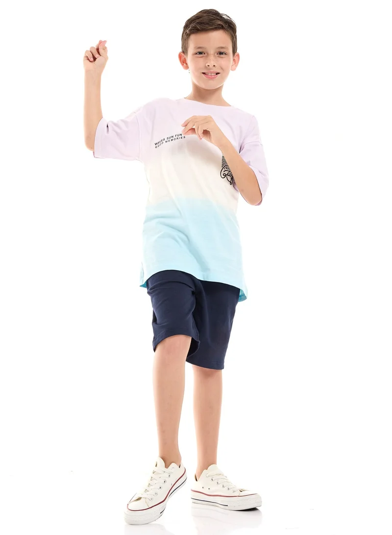 Victor And Jane Multicolor Boys Oversized T-Shirt With Big Back Print for Men | Best Price UAE