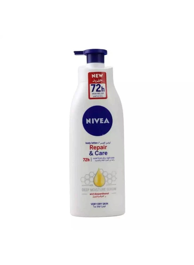 Nivea لوشن الجسم نيفيا، سيروم ترطيب عميق مع تركيبة إصلاح ورعاية، للبشرة الجافة جداً - 400 مل - Image 1