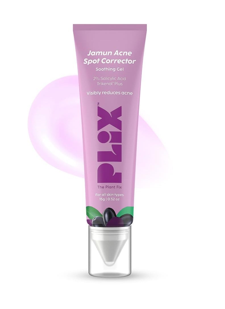 PLIX THE PLANT FIX Jamun Acne Spot Corrector Gel For Reducing Active Acne | Day & Night Gel | Controls Oil & Soothes Inflammation | For Men & Women | 15g  - Image 1