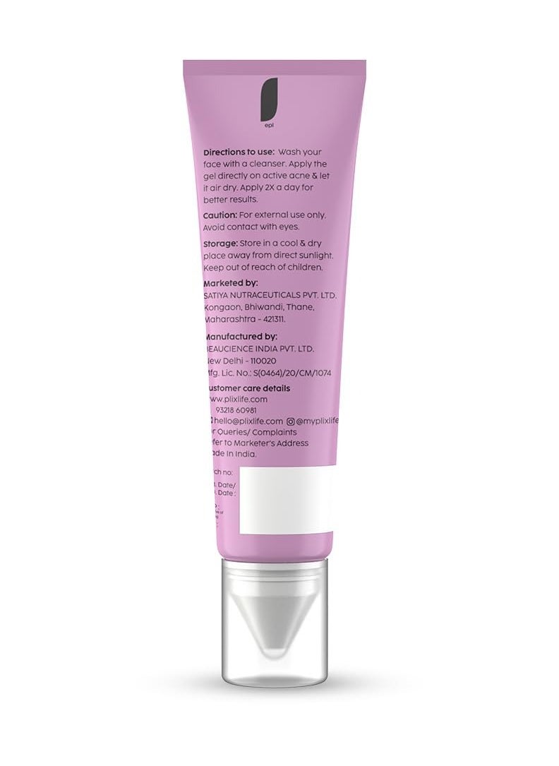 PLIX THE PLANT FIX Jamun Acne Spot Corrector Gel For Reducing Active Acne | Day & Night Gel | Controls Oil & Soothes Inflammation | For Men & Women | 15g  - Image 2