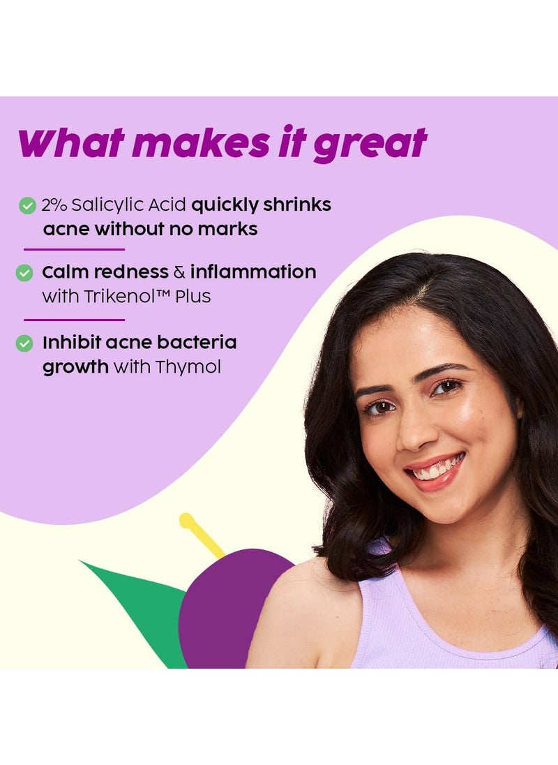 PLIX THE PLANT FIX Jamun Acne Spot Corrector Gel For Reducing Active Acne | Day & Night Gel | Controls Oil & Soothes Inflammation | For Men & Women | 15g  - Image 4