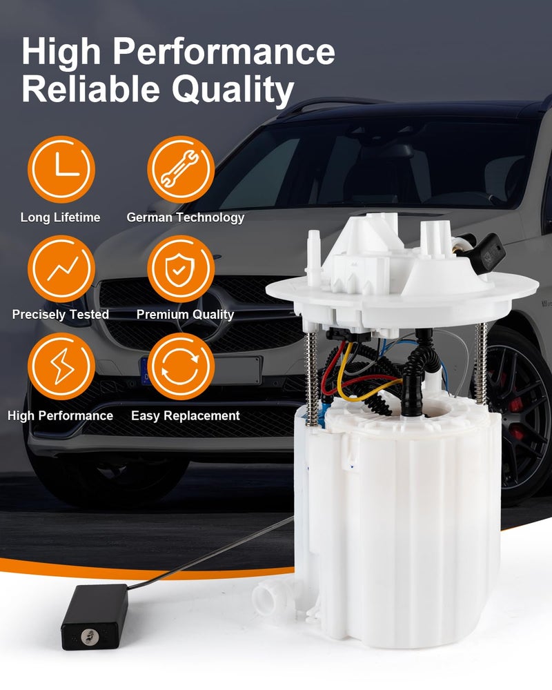 VANBOL Electric Fuel Pump Assembly Compatible with 2012-2020 Mercedes-Benz GLE350 GLE400 GLE43 GLE450 GLE550 GLS63 AMG GLS450 GLS550 ML350 ML550 W166 V6 3.0L 3.5L V8 4.7L 5.5L Replace 1664701794 - Image 4
