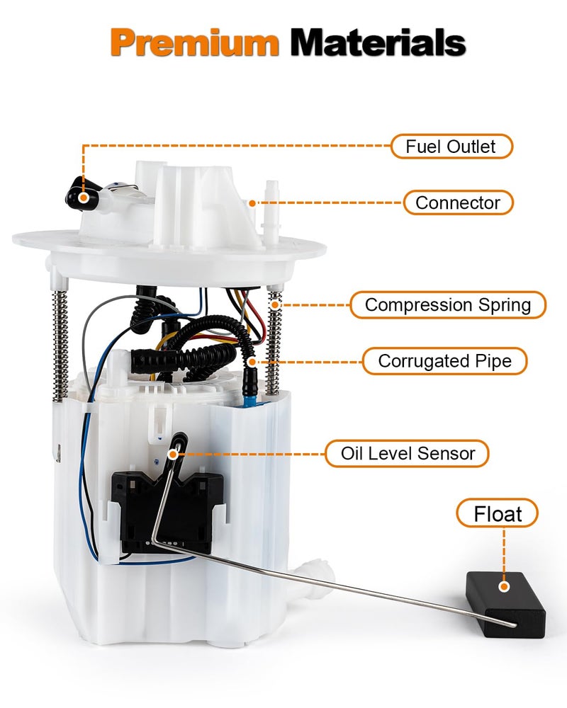 VANBOL Electric Fuel Pump Assembly Compatible with 2012-2020 Mercedes-Benz GLE350 GLE400 GLE43 GLE450 GLE550 GLS63 AMG GLS450 GLS550 ML350 ML550 W166 V6 3.0L 3.5L V8 4.7L 5.5L Replace 1664701794 - Image 3