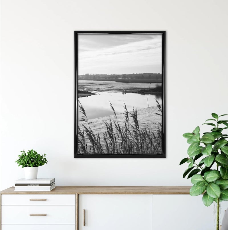 20x28 Black Rounded Picture Frame, Classic Smooth Profile Wall-Mounted Photo Frame for Home Office Living Room Decor, Fits 20 x 28 Inch Posters Prints Artwork - Image 4