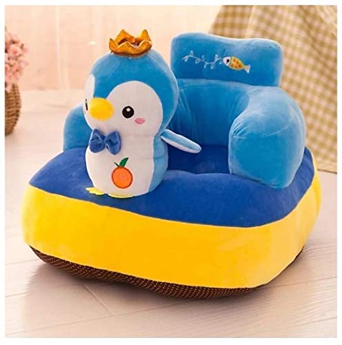 AVS AVS Cute Penguin Design Baby Sofa Seat Plush Cushion Sofa Cum Bed and Soft Rocking Chair for Kids Blue - Image 2