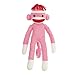 Plushland 20 Adorable Sock Monkey Soft Plush Knitted Stuffed Animal Toy Gift for Kids Babies Teens Girls and Boys Baby Doll Present Gift Mothers Day Birthday Graduation Puppet Pink - Image 2