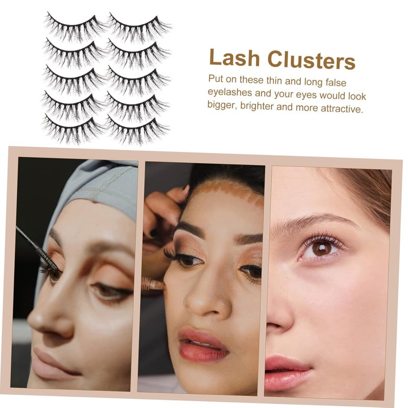 3D Cat Eye Fake Eyelashes 10 Pairs Wispy Natural Look Soft Lightweight - Image 5