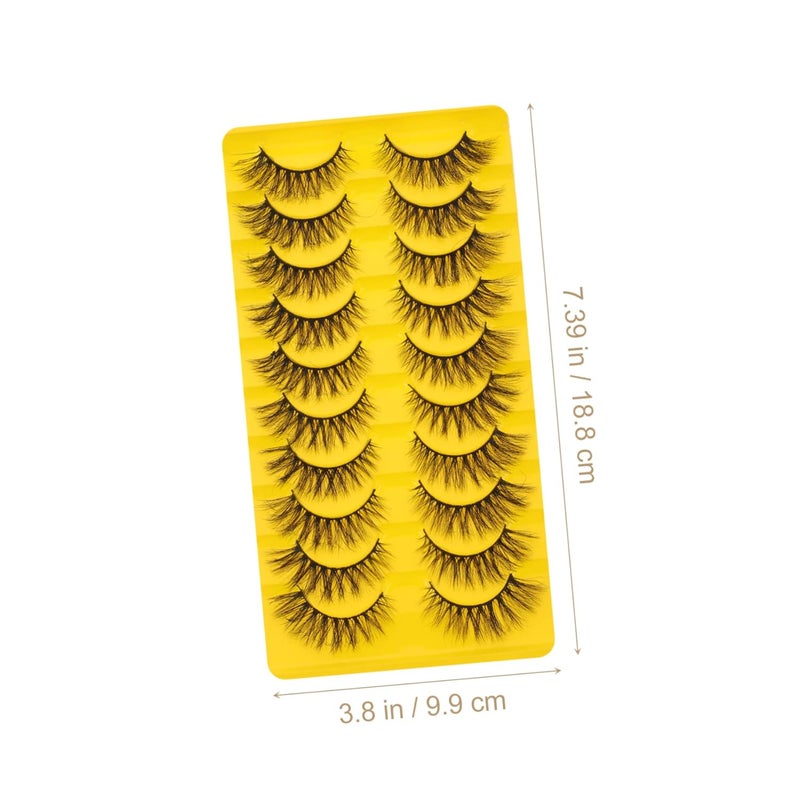 3D Cat Eye Fake Eyelashes 10 Pairs Wispy Natural Look Soft Lightweight - Image 3