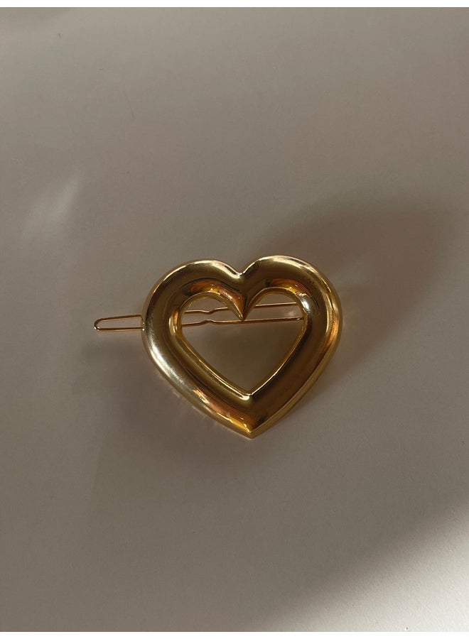 Urban Jewel Chunky Heart Hair Clip - Image 1